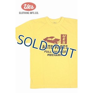 画像1: 「UES/ウエス」AUTO PARTSプリントTシャツ【イエロー】 (1)