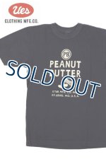 画像: 「UES/ウエス」PEANUT BUTTERプリントTシャツ【ブラック】