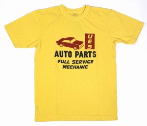 画像: 「UES/ウエス」AUTO PARTSプリントTシャツ【イエロー】