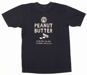 画像: 「UES/ウエス」PEANUT BUTTERプリントTシャツ【ブラック】