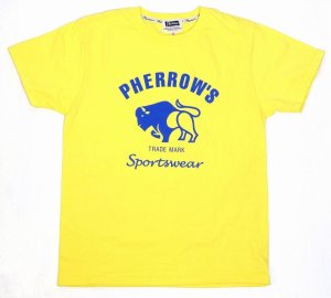 画像: 「Pherrow's/フェローズ」BUFFALOロゴTシャツ PTシリーズ【レモン】