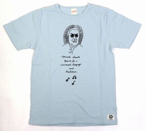 画像: 「FREE RAGE/フリーレイジ」Music ManプリントリサイクルコットンTシャツ【サックス】