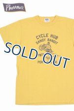 画像: 「Pherrow's/フェローズ」CYCLE HUBプリントＴシャツPTJシリーズ【マスタード】