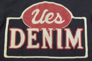 画像: 「UES/ウエス」UES DENIMプリントTシャツ【ブラック】