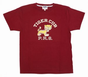 画像: 「Pherrow's/フェローズ」TIGER CUB プリントTシャツ　PTシリーズ【バーガンディ】