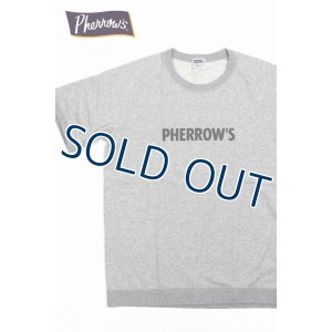 画像1: 「Pherrow's/フェローズ」PHERROW'Sプリントミニ裏毛半袖スウェットTシャツ【杢グレー】 (1)