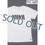 画像: 「FREE RAGE/フリーレイジ」MIKEプリントリサイクルコットンTシャツ【ホワイト】