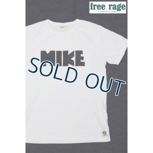 画像1: 「FREE RAGE/フリーレイジ」MIKEプリントリサイクルコットンTシャツ【ホワイト】 (1)