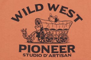 画像: 「STUDIO D'ARTISAN/ステュディオ・ダ・ルチザン」WILD WESTプリントＴシャツ【オレンジ】