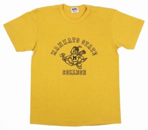 画像: 「Pherrow's/フェローズ」MANKATO STATE COLLEGE プリントＴシャツPTJシリーズ【マスタード】