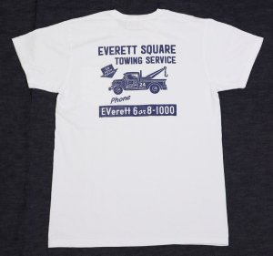 画像: 「Pherrow's/フェローズ」EVERSETT SQUARE プリントポケットTシャツ　PPTシリーズ【ホワイト】