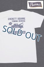 画像: 「Pherrow's/フェローズ」EVERSETT SQUARE プリントポケットTシャツ　PPTシリーズ【ホワイト】