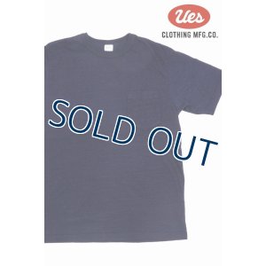 画像1: 「UES/ウエス」インディゴポケット付きノーマルTシャツ (1)