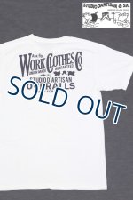 画像: 「STUDIO D'ARTISAN/ステュディオ・ダ・ルチザン」WORK CLOTHESCO　吊り編みプリントＴシャツ【ホワイト】