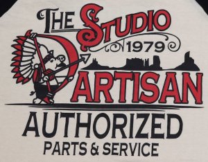 画像: 「STUDIO D'ARTISAN/ステュディオ・ダ・ルチザン」AUTHORIZEDラグラン7分丈Ｔシャツ【ベージュ×ブラック】