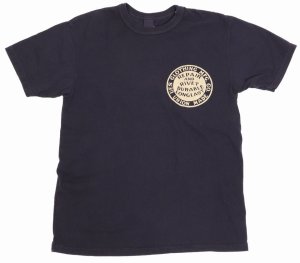 画像: 「UES/ウエス」REPAIR&RIVETプリントTシャツ【ネイビー】