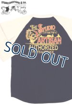 画像: 「STUDIO D'ARTISAN/ステュディオ・ダ・ルチザン」AUTHORIZEDラグラン7分丈Ｔシャツ【ネイビー×ベージュ】