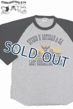 画像: 「STUDIO D'ARTISAN/ステュディオ・ダ・ルチザン」LAST GENERATION　JEANSラグラン7分丈Ｔシャツ【杢グレー×ブラック】