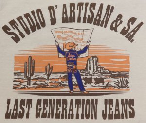 画像: 「STUDIO D'ARTISAN/ステュディオ・ダ・ルチザン」LAST GENERATION　JEANSラグラン7分丈Ｔシャツ【ベージュ×ネイビー】