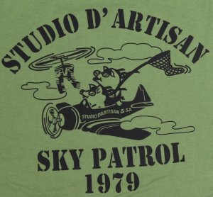 画像: 「STUDIO D'ARTISAN/ステュディオ・ダ・ルチザン」SKY PATROL　プリントＴシャツ【グリーン】