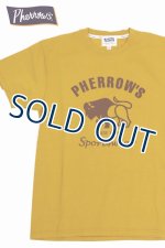画像: 「Pherrow's/フェローズ」BUFFALOロゴTシャツ PTシリーズ【ダークマスタード】