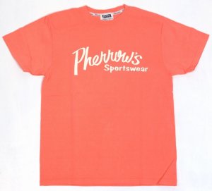 画像: 「Pherrow's/フェローズ」Pherrow'sロゴTシャツ PTシリーズ【サーモン】