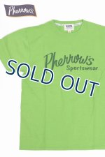画像: 「Pherrow's/フェローズ」Pherrow'sロゴTシャツ PTシリーズ【ターフグリーン】