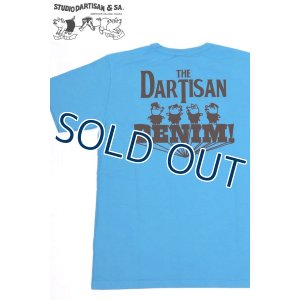 画像1: 「STUDIO D'ARTISAN/ステュディオ・ダ・ルチザン」THE DARTISAN　DENIM!　プリントＴシャツ【ターコイズ】 (1)