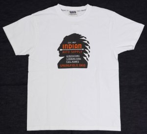 画像: 「Pherrow's/フェローズ」INDIAN AUTO SUPPLY  プリントTシャツ　PTシリーズ【ホワイト】