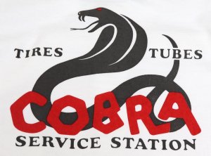 画像: 「Pherrow's/フェローズ」COBRA ヘンリーネックプリントＴシャツ【ホワイト】