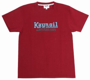 画像: 「Pherrow's/フェローズ」Kaynoil プリントTシャツ　PTシリーズ【バーガンディ—】