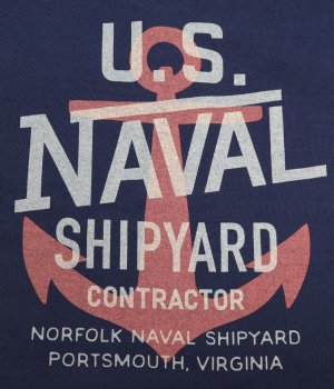 画像: 「Pherrow's/フェローズ」U.S.NAVAL プリントTシャツ　PTシリーズ【S・ネイビー】