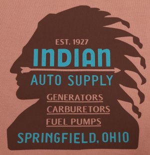 画像: 「Pherrow's/フェローズ」INDIAN AUTO SUPPLY  プリントTシャツ　PTシリーズ【シタン】