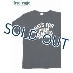 画像: 「FREE RAGE/フリーレイジ」FUN ENJOY,FUN! プリントリサイクルコットンTシャツ【スミ黒】