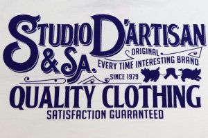 画像: 「STUDIO D'ARTISAN/ステュディオ・ダ・ルチザン」QUALITY CLOTHING　吊り編みプリントＴシャツ【ホワイト】