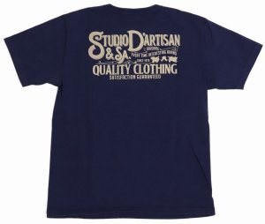 画像: 「STUDIO D'ARTISAN/ステュディオ・ダ・ルチザン」QUALITY CLOTHING　吊り編みプリントＴシャツ【ネイビー】