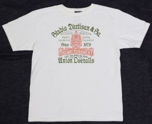 画像: 「STUDIO D'ARTISAN/ステュディオ・ダ・ルチザン」RAILWAYGARMENT　吊り編みプリントＴシャツ【ホワイト】