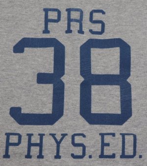 画像: 「Pherrow's/フェローズ」CLASSICAL SPORTSシリーズ PRS38PHYS.ED.切り替えＴシャツ【杢グレー×ネイビー】