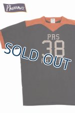 画像: 「Pherrow's/フェローズ」CLASSICAL SPORTSシリーズ PRS38PHYS.ED.切り替えＴシャツ【ブラック×オレンジ】
