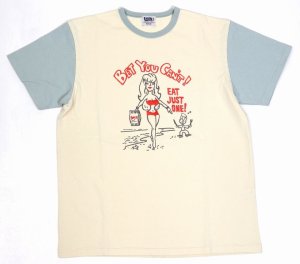 画像: 「Pherrow's/フェローズ」BET YOU CAN'T 2トーンＴシャツ【クリーム】