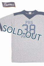画像: 「Pherrow's/フェローズ」CLASSICAL SPORTSシリーズ PRS38PHYS.ED.切り替えＴシャツ【杢グレー×ネイビー】