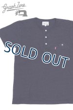 画像: 「graphzero/グラフゼロ」インディゴ染めヘンリーネックTシャツ