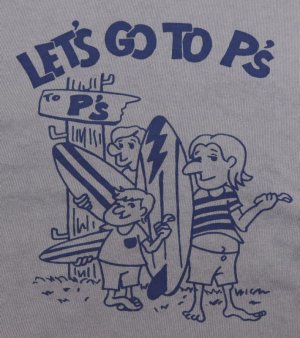 画像: 「Pherrow's/フェローズ」LET'S GO TO P'S プリントＴシャツPTJシリーズ【アイスグレー】