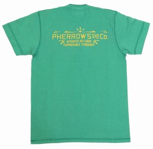 画像: 「Pherrow's/フェローズ」P ヘンリーネックプリントＴシャツ【K・グリーン】