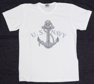 画像: 「Pherrow's/フェローズ」U.S.NAVY プリントＴシャツPTJシリーズ【ホワイト】