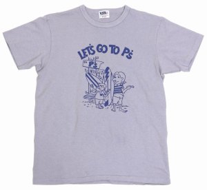 画像: 「Pherrow's/フェローズ」LET'S GO TO P'S プリントＴシャツPTJシリーズ【アイスグレー】