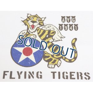 画像4: 「Pherrow's/フェローズ」FLYING TIGERS  プリントTシャツ　PTシリーズ【ホワイト】 (4)