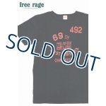 画像: 「FREE RAGE/フリーレイジ」WEST VIRGINIA プリントリサイクルコットンTシャツ【スミ黒】