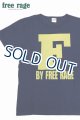 画像: 「FREE RAGE/フリーレイジ」F プリントリサイクルコットンTシャツ【ネイビー】