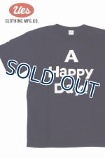 画像: 「UES/ウエス」インディゴ A HAPPY DAY! プリントTシャツ